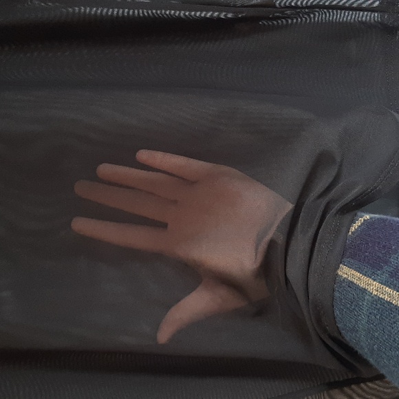 Mesh long sleeve black top - Picture 2 of 7